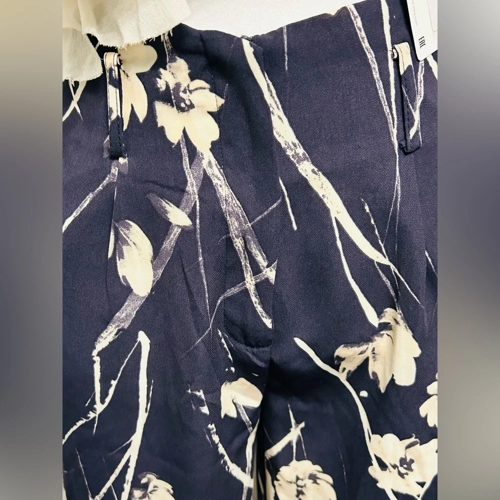 Zara (NWT) SZ S charcoal gray & beige zip front pant w/2 front pockets Waist 27” - Picture 3 of 6